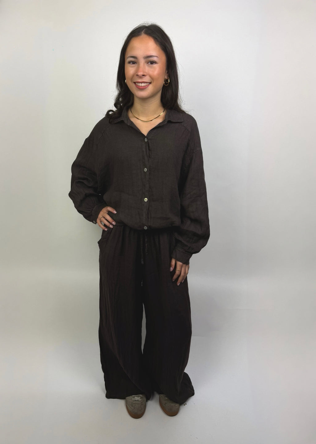Bruine Linnen Broek