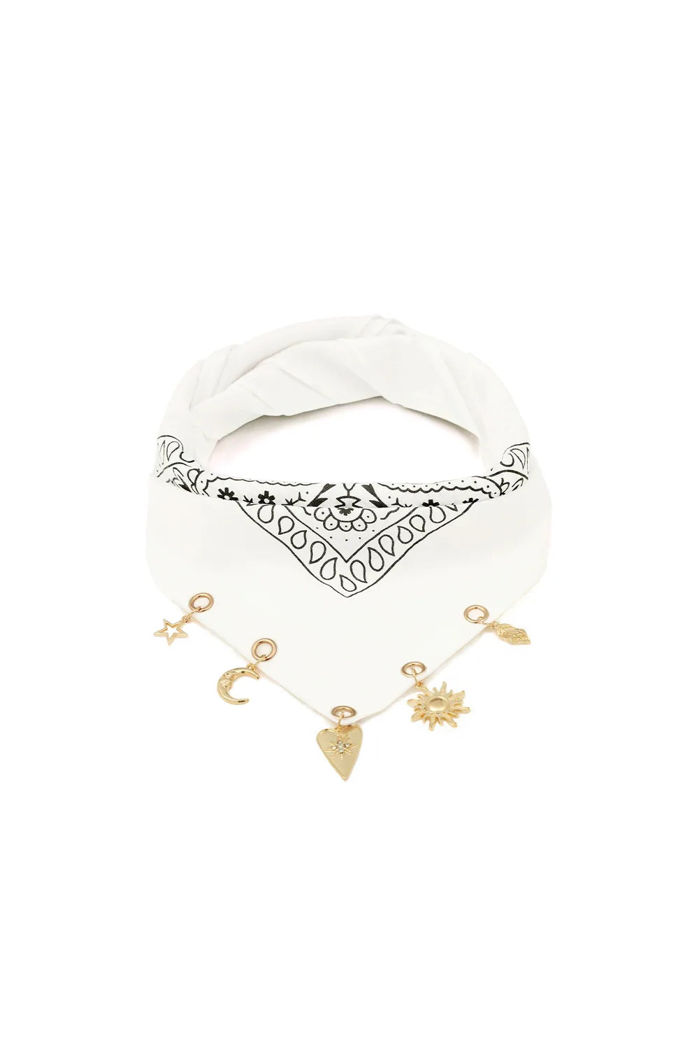 Bandana Sjaaltje met Bedels White