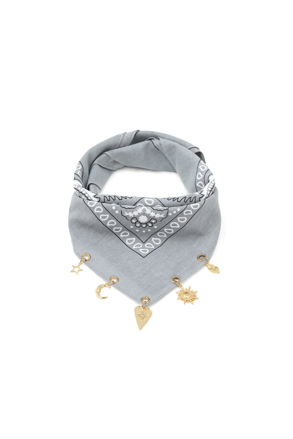 Bandana Sjaaltje met Bedels Grey
