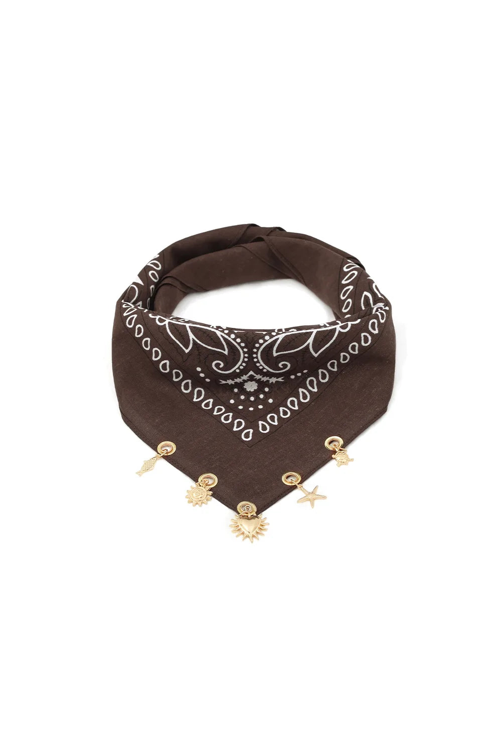 Bandana Sjaaltje met Bedels Brown