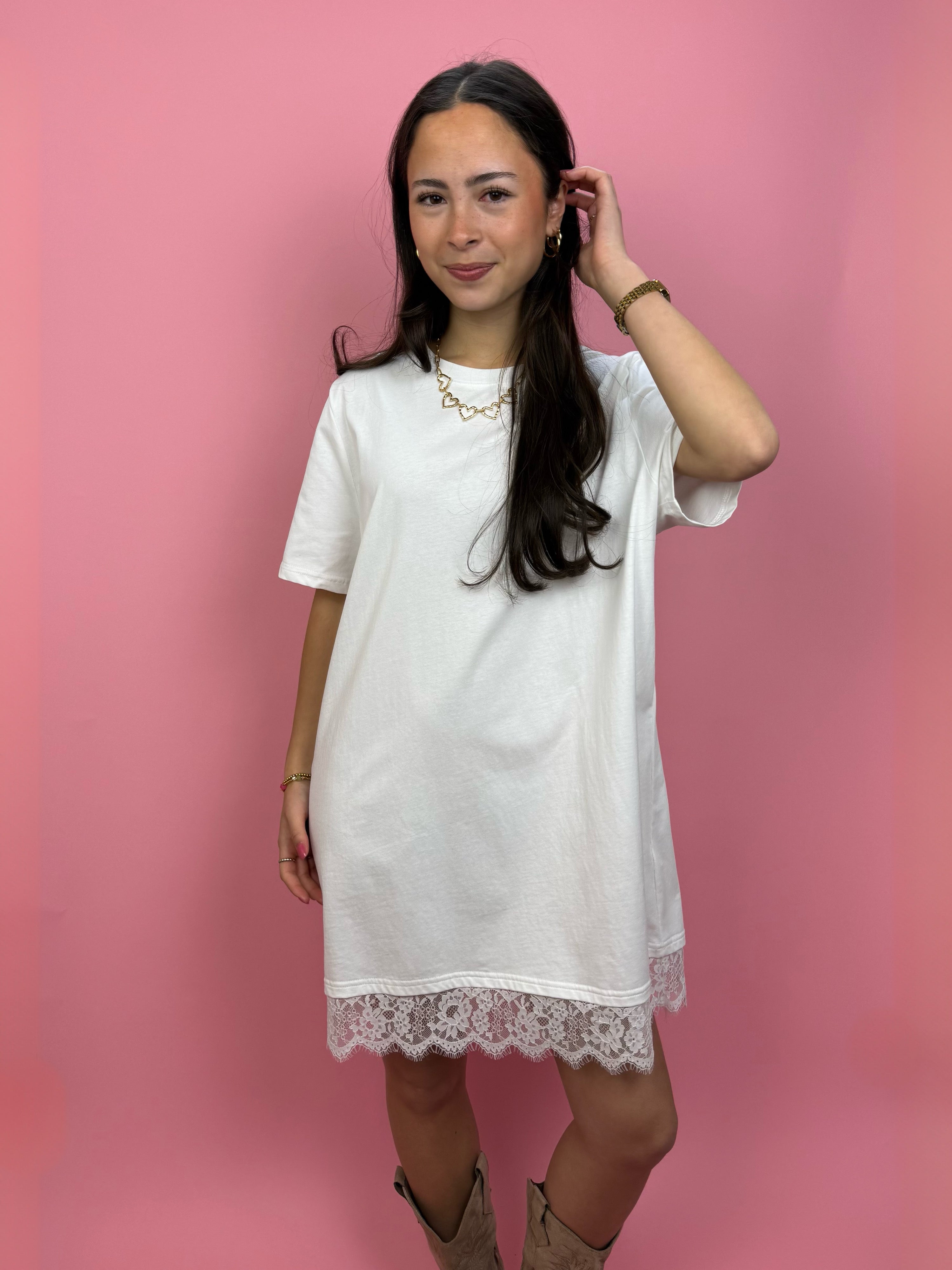 T-Shirt-Kleid Spitze