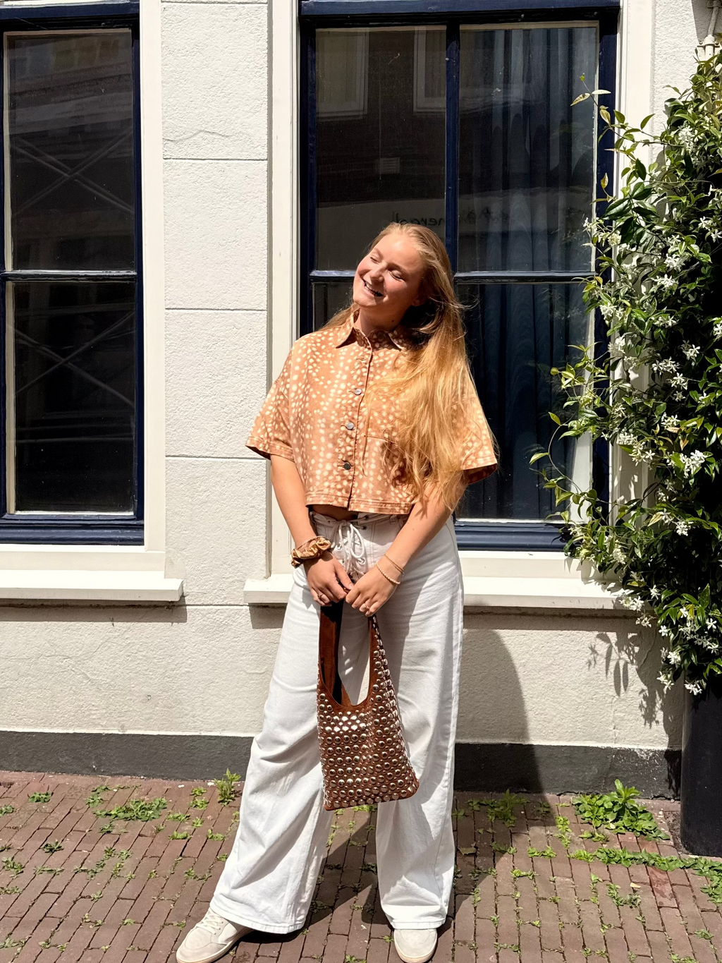 Refined Department Cropped Blouse Bambi Print ADELINE