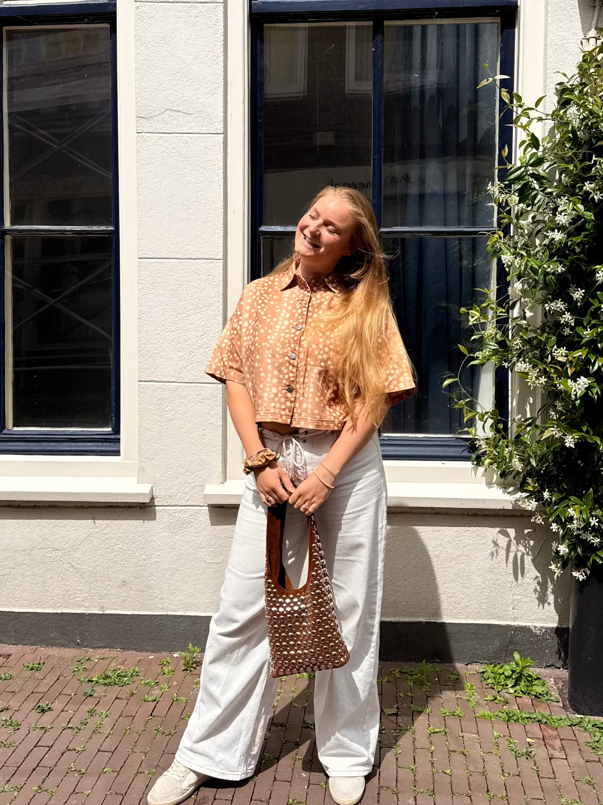 Refined Department Cropped Blouse Bambi Print ADELINE
