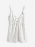 Studs Detail Top - Wit