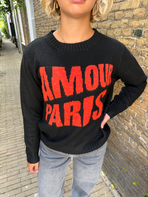 Amour Paris Trui Zwart