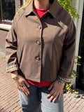 Brown Check Detail Trench