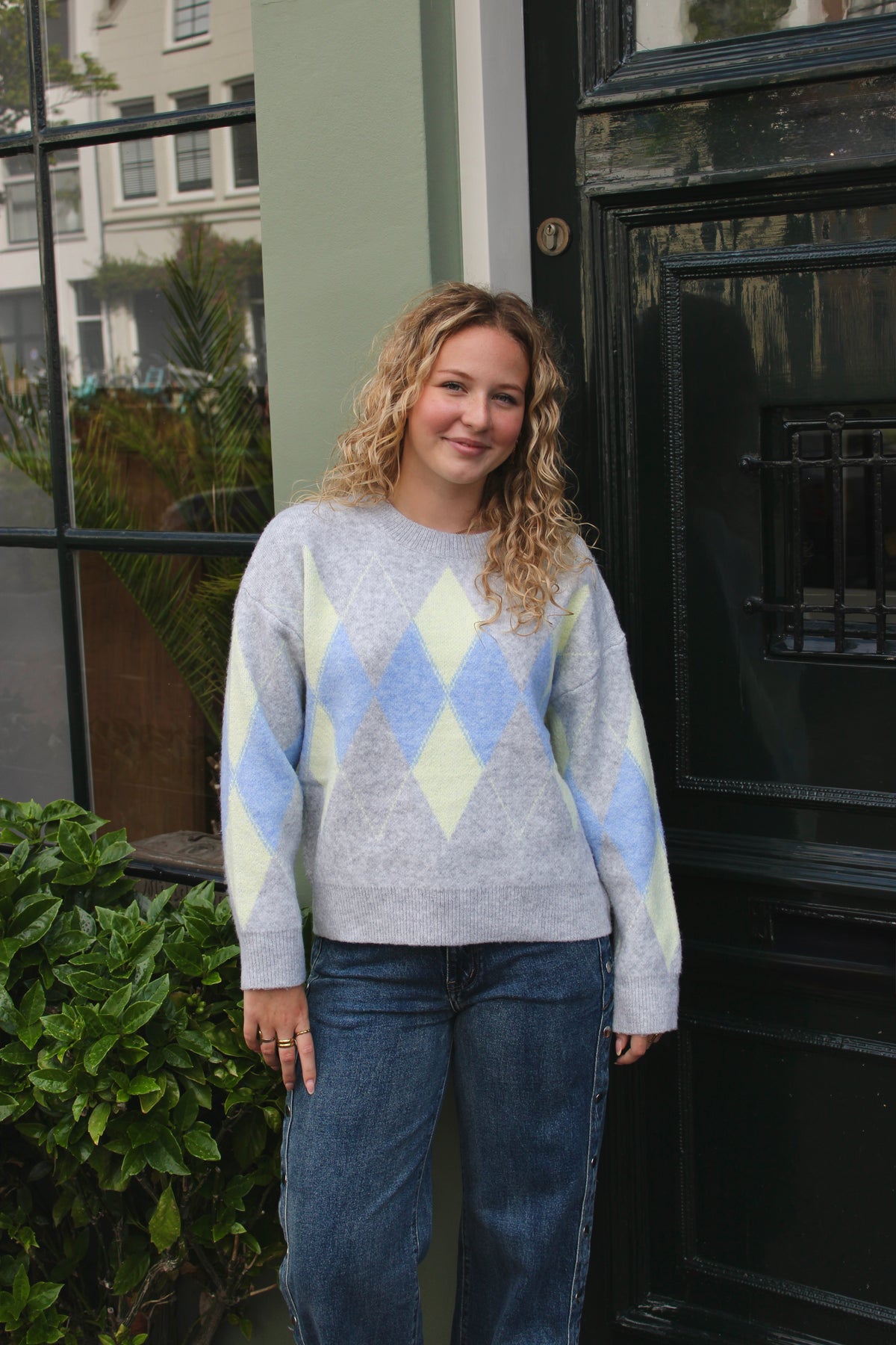Bold Check Sweater