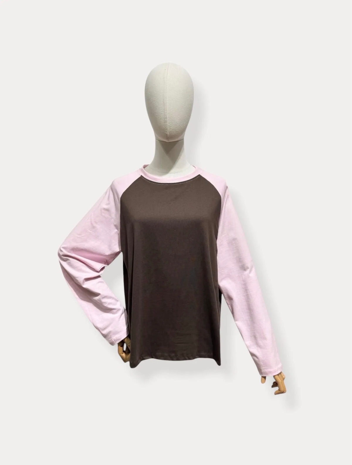 Raglan Baseball Longsleeve Pink