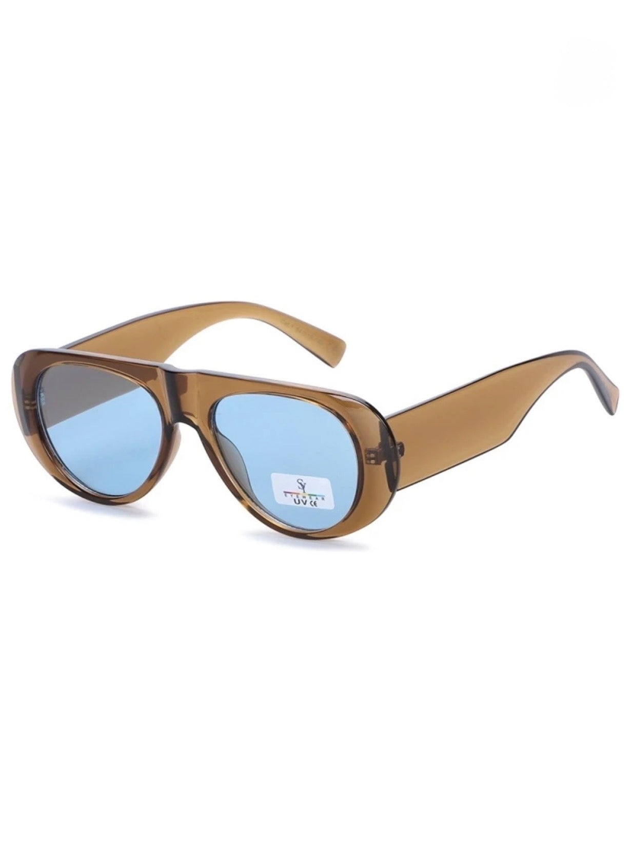 Sonnenbrille Rund Blau