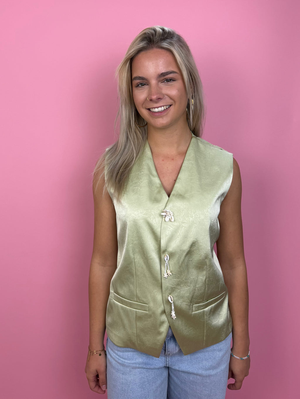 Boho Chic Satin Gilet