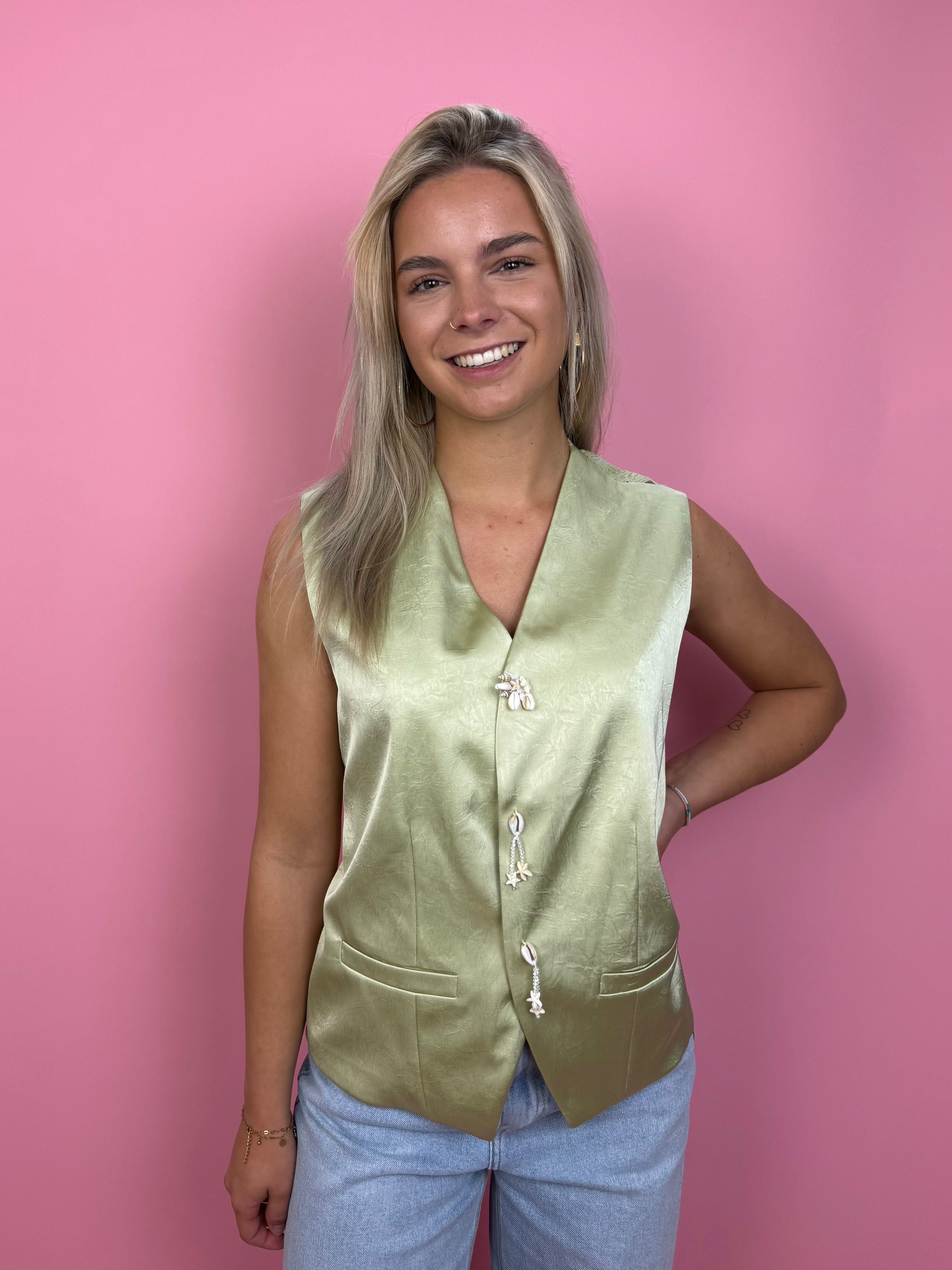 Boho Chic Satin Gilet