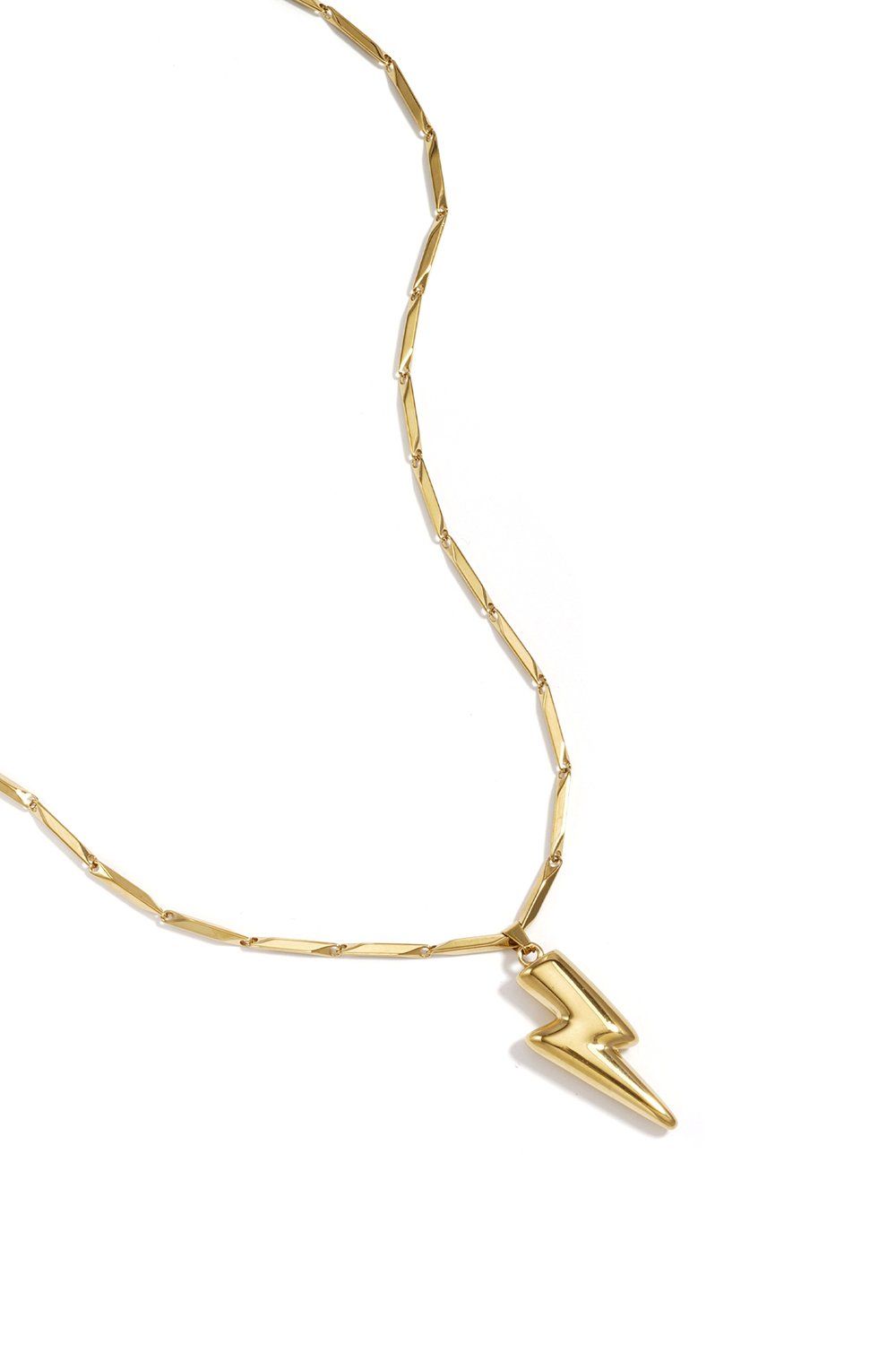 Lightning Necklace Gold