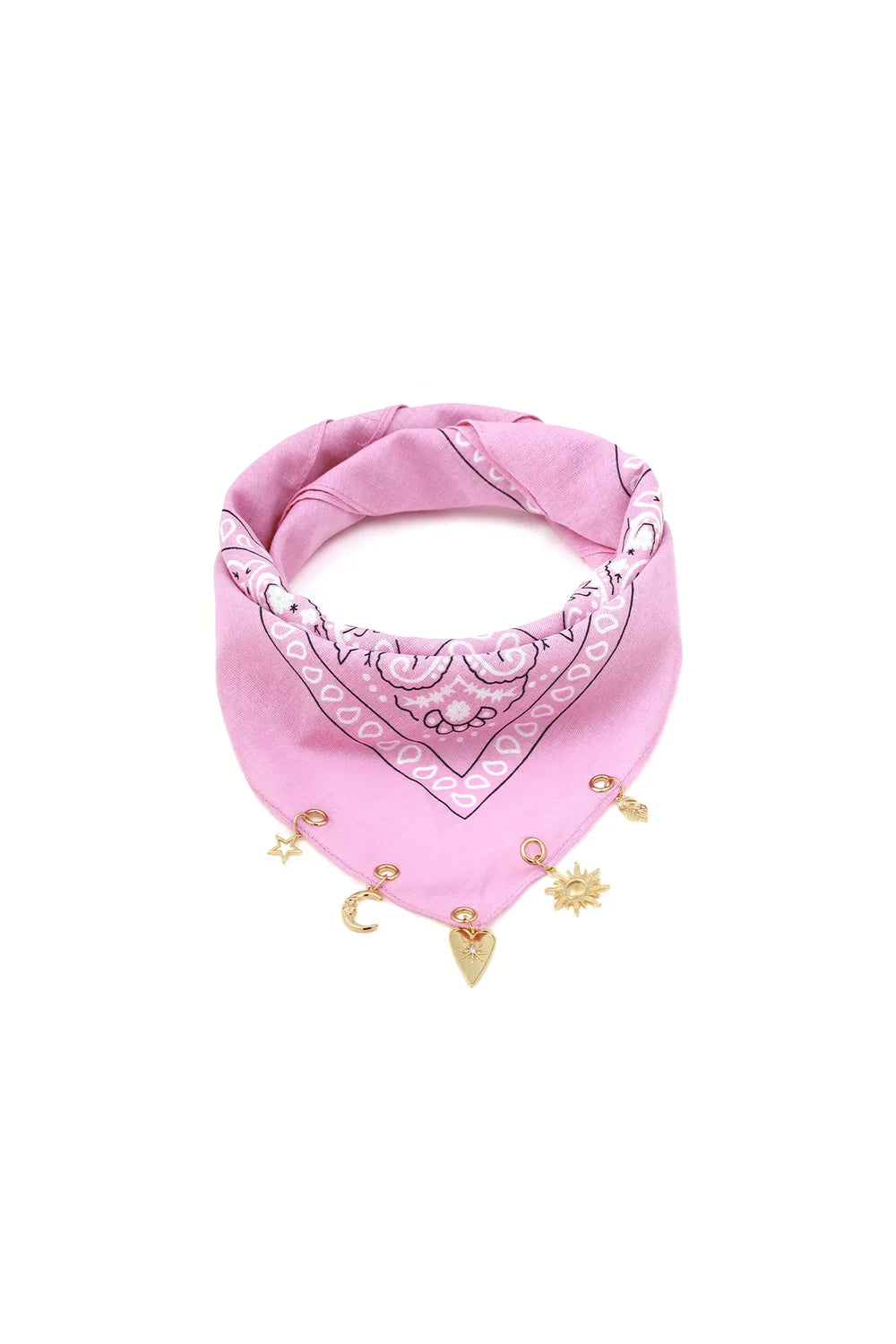 Bandana Sjaaltje met Bedels Pink